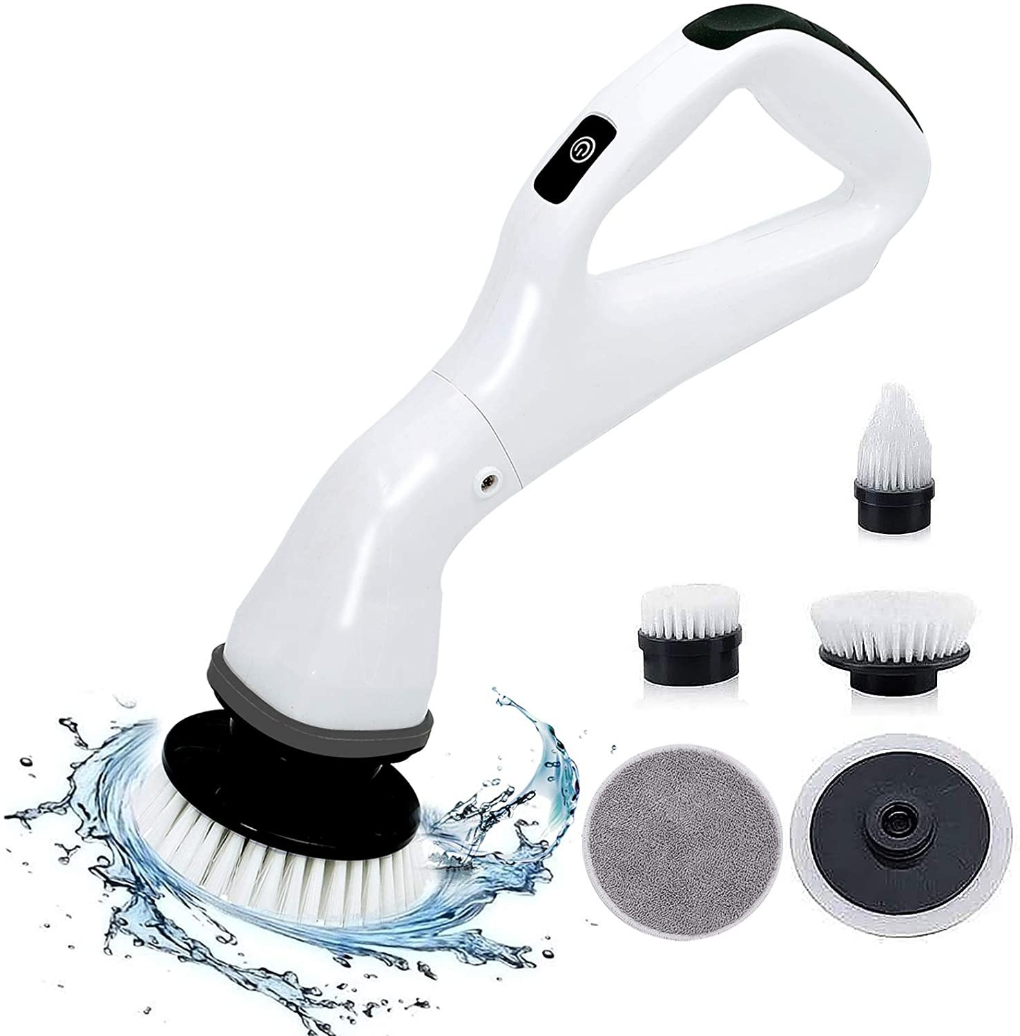 the white spinning brush with its included attachments