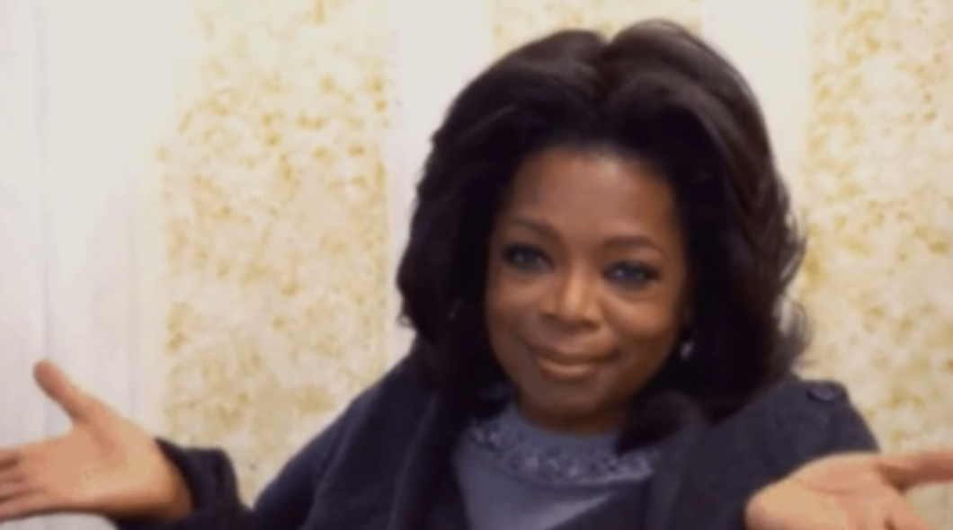 Oprah looking shocked