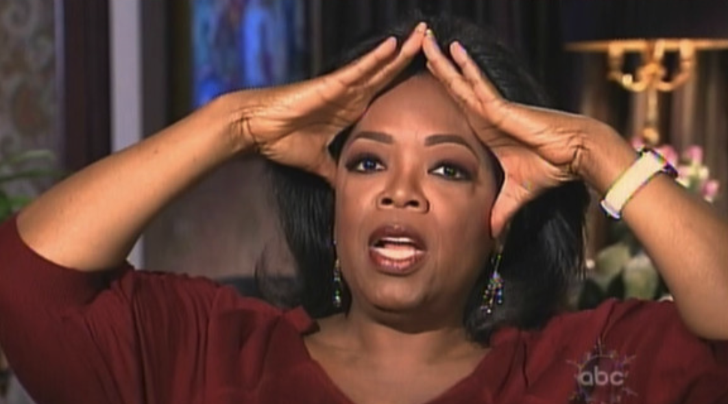 Oprah looking shocked