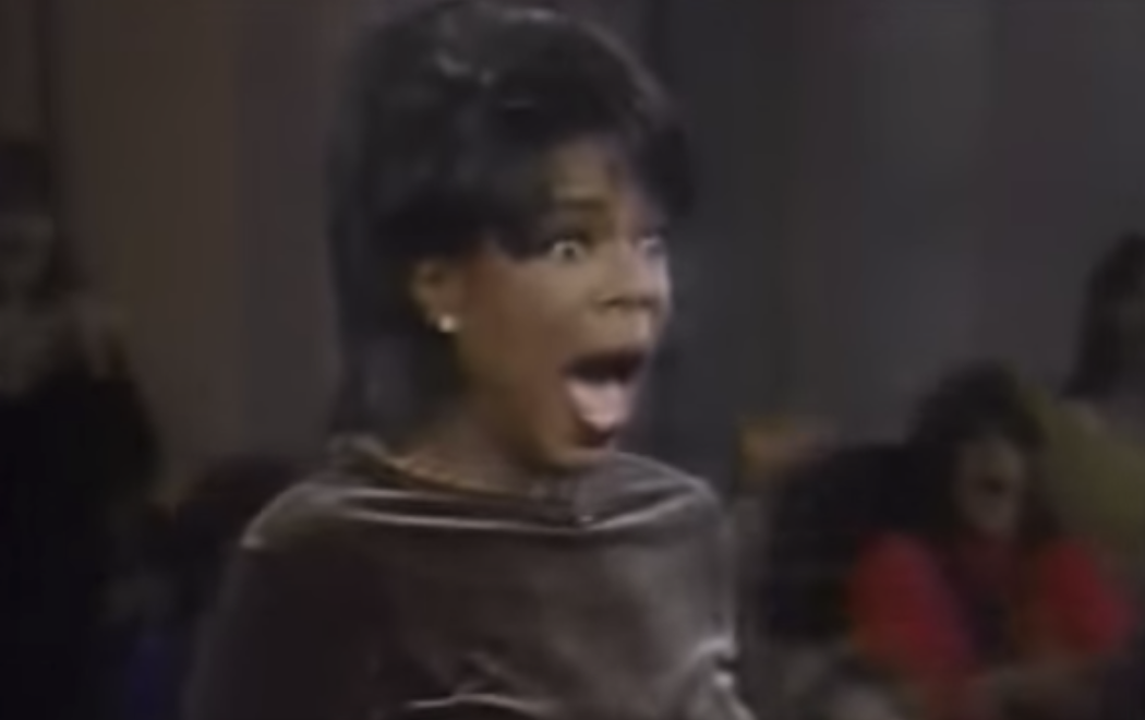 Oprah looking shocked