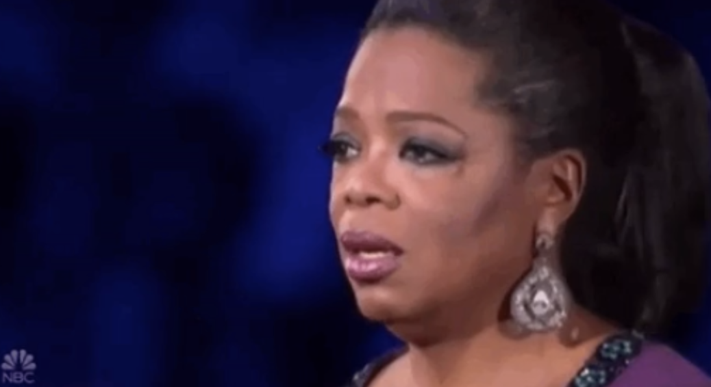 Oprah looking shocked