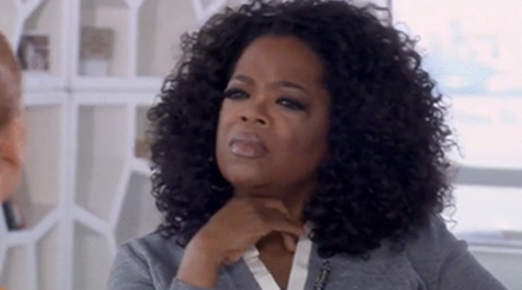 Oprah looking shocked