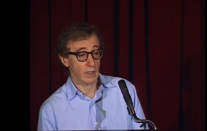 Woody Allen at a press conference in 1992.