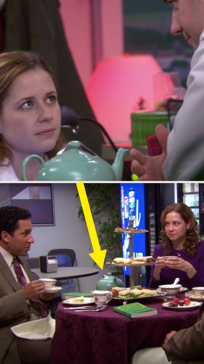The teapot highlighted in different scenes