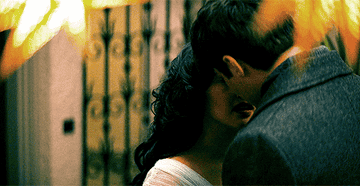 Lara Jean and Peter kissing