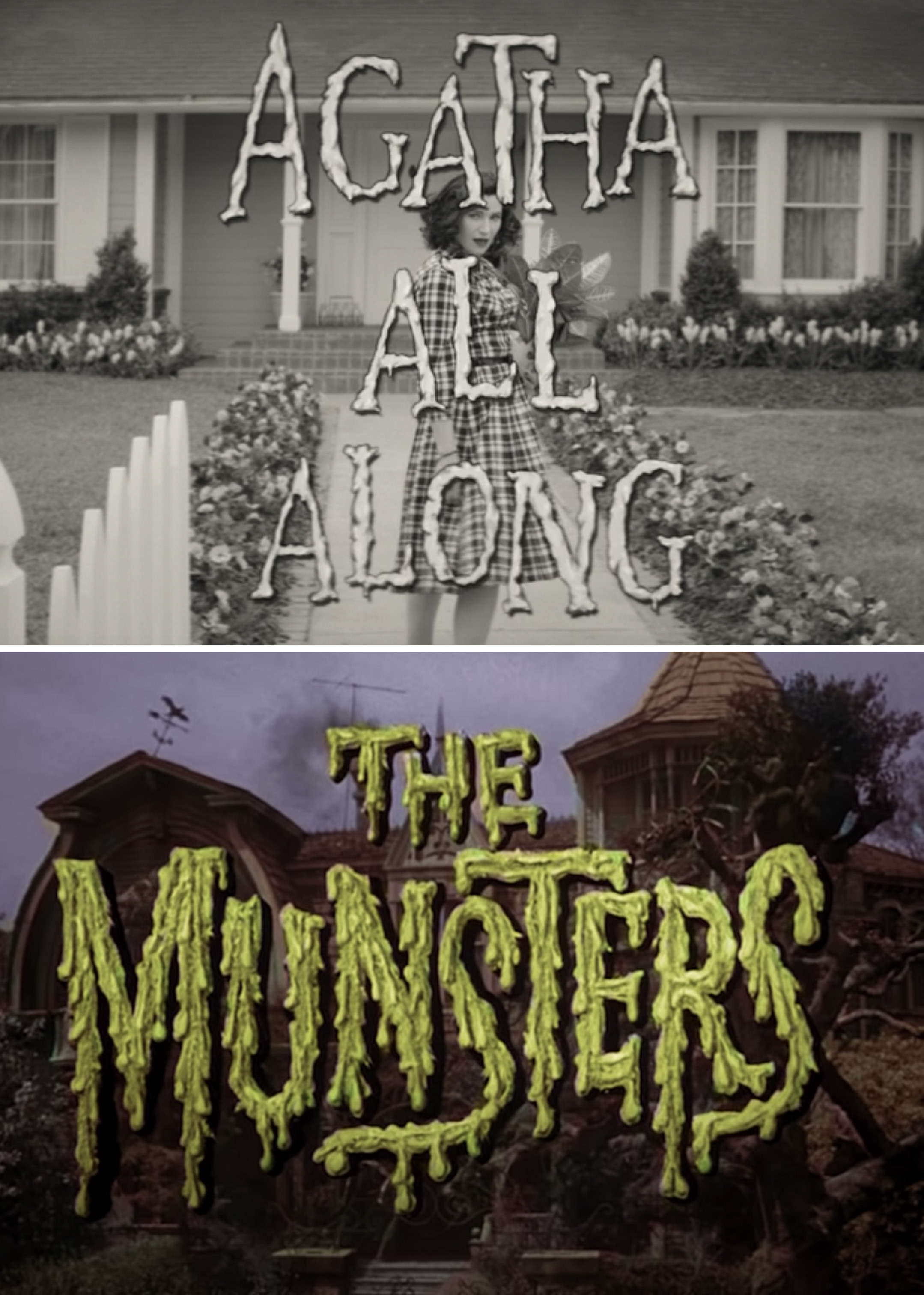 Agatha All Along title vs. The Munsters titles