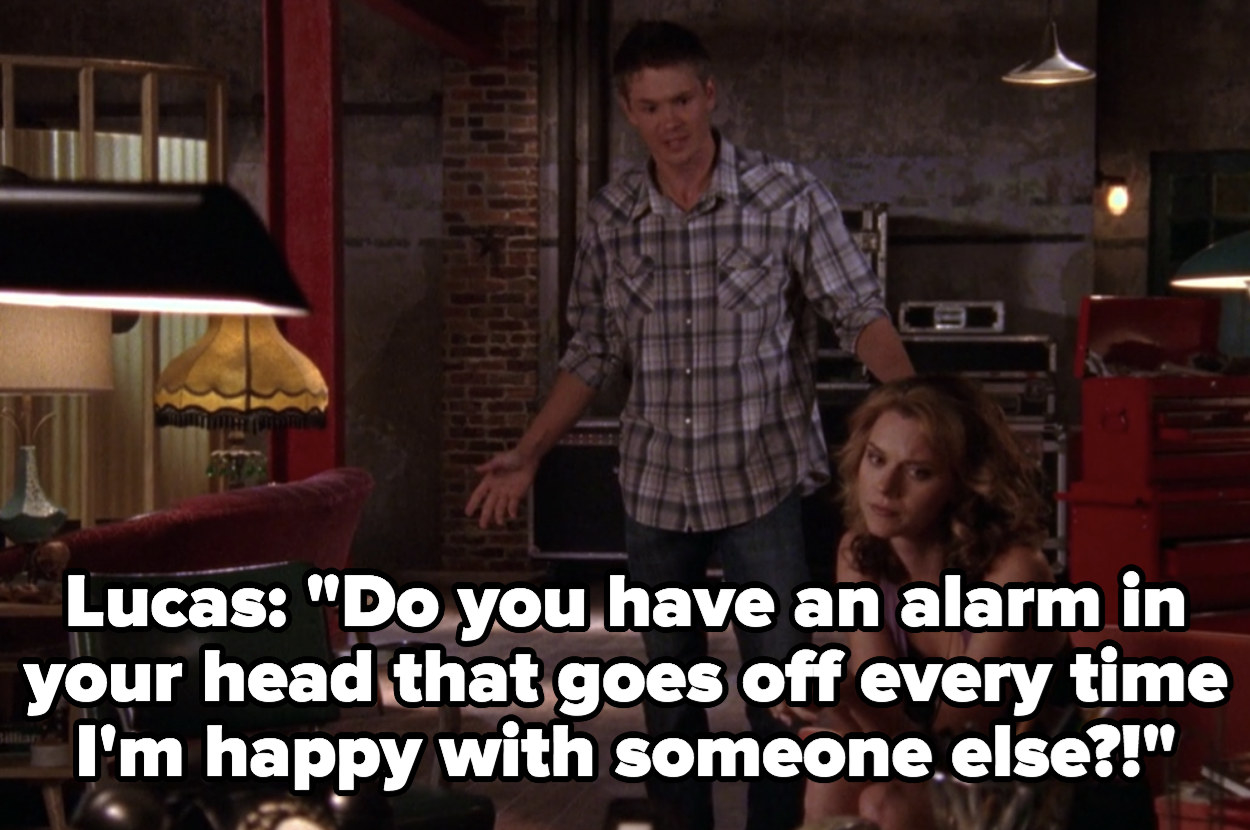 Lucas: &quot;Do you have an alarm in your head that goes off every time I&#x27;m happy with someone else?&quot;