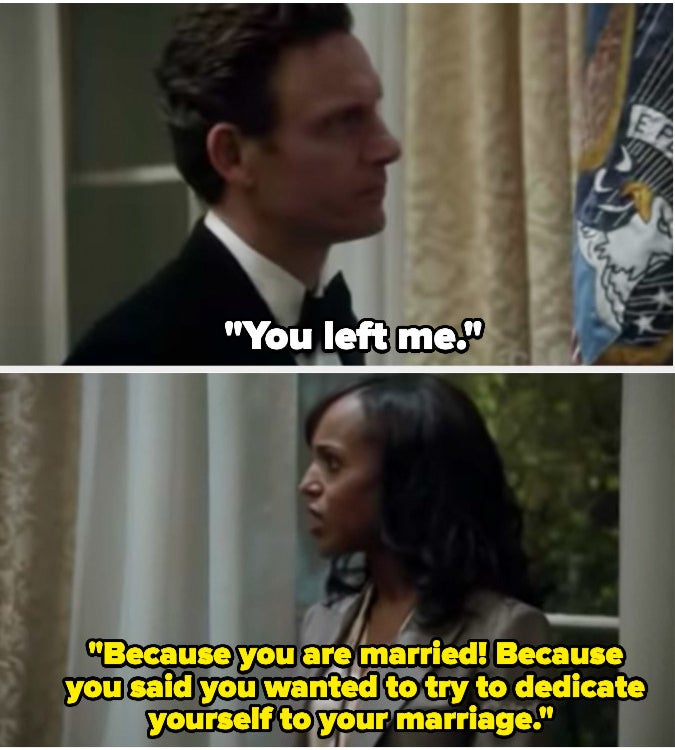 Fitz and Olivia arguing about how he is married