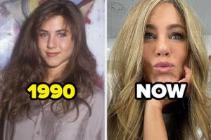 Jennifer Aniston in 1990 vs. now