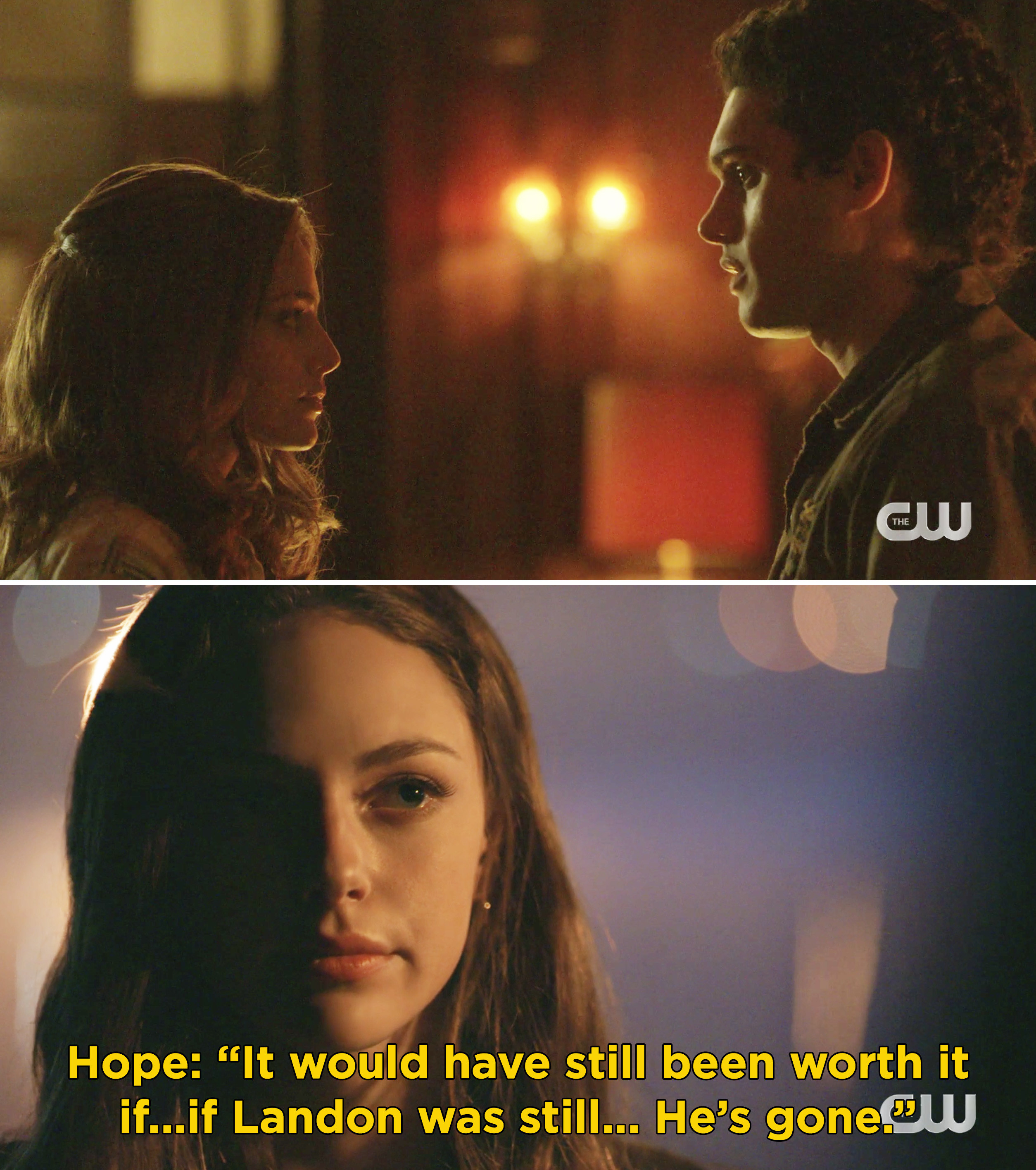 Hope saying, &quot;It would have still be worth it if...if Landon was still...He&#x27;s gone&quot;