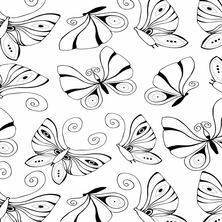 Butterflies colouring book page 