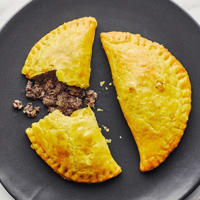 A plate of Jamaican beef patties