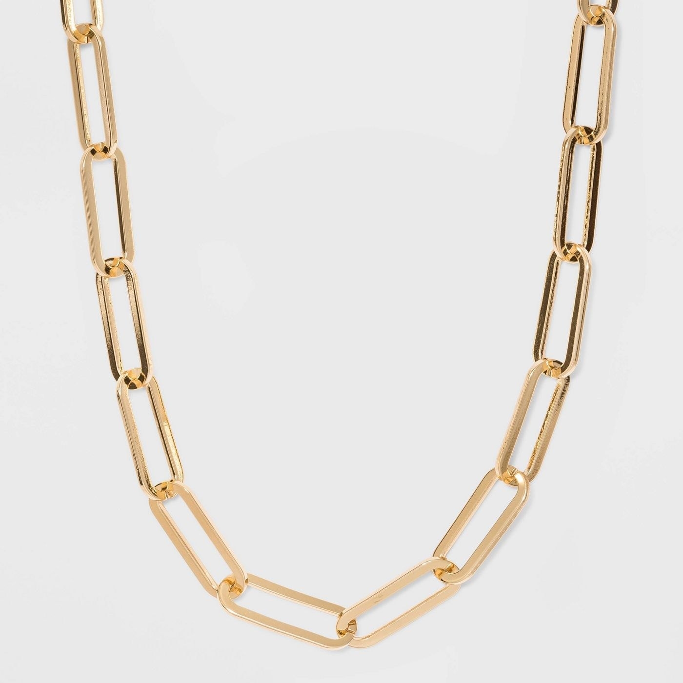Gold plated metal chain necklace 