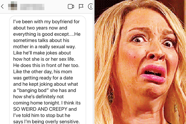 Advice My Boyfriend Is Constantly Making Sexual Jokes About His Mother — Should I Dump Him? image