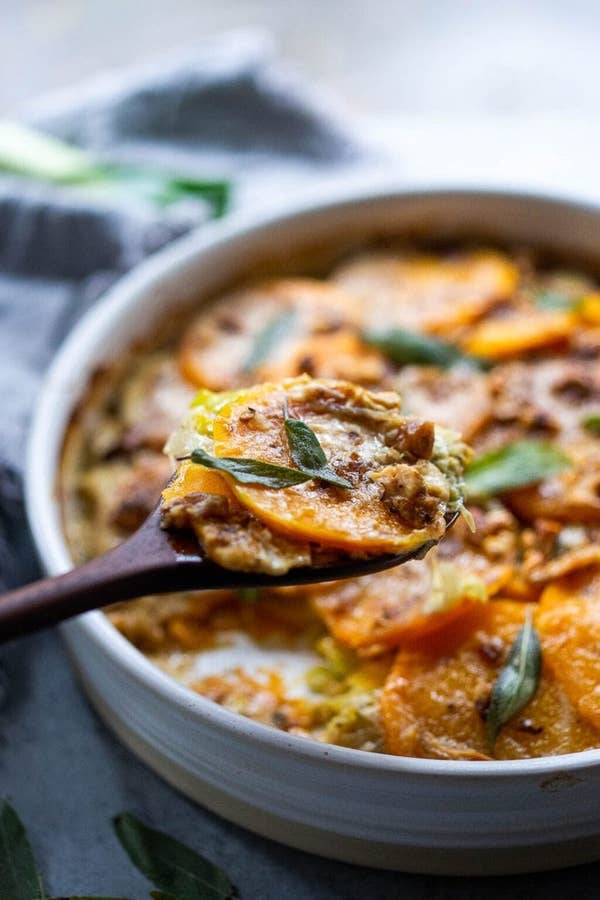 A butternut squash gratin.