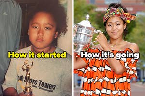 Naomi osaka then vs now how it started how it's going meme