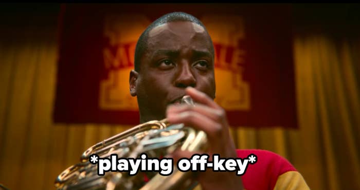 Eric playing music off-key