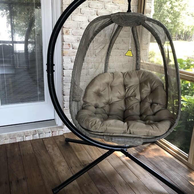 Review photo of the bark outdoor swing chair