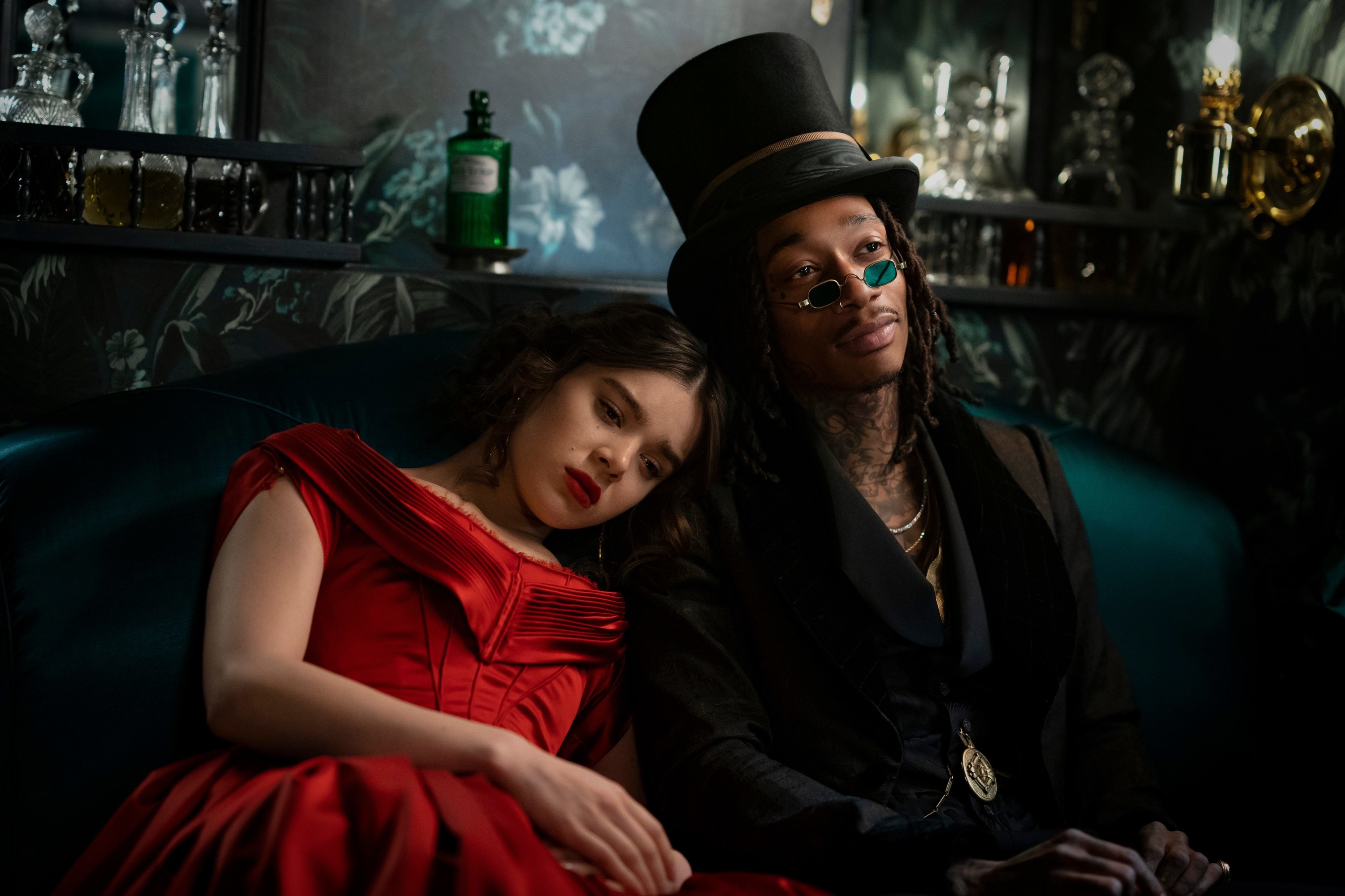 Hailee Steinfeld and Wiz Khalifa as Emily and Death in Dickinson