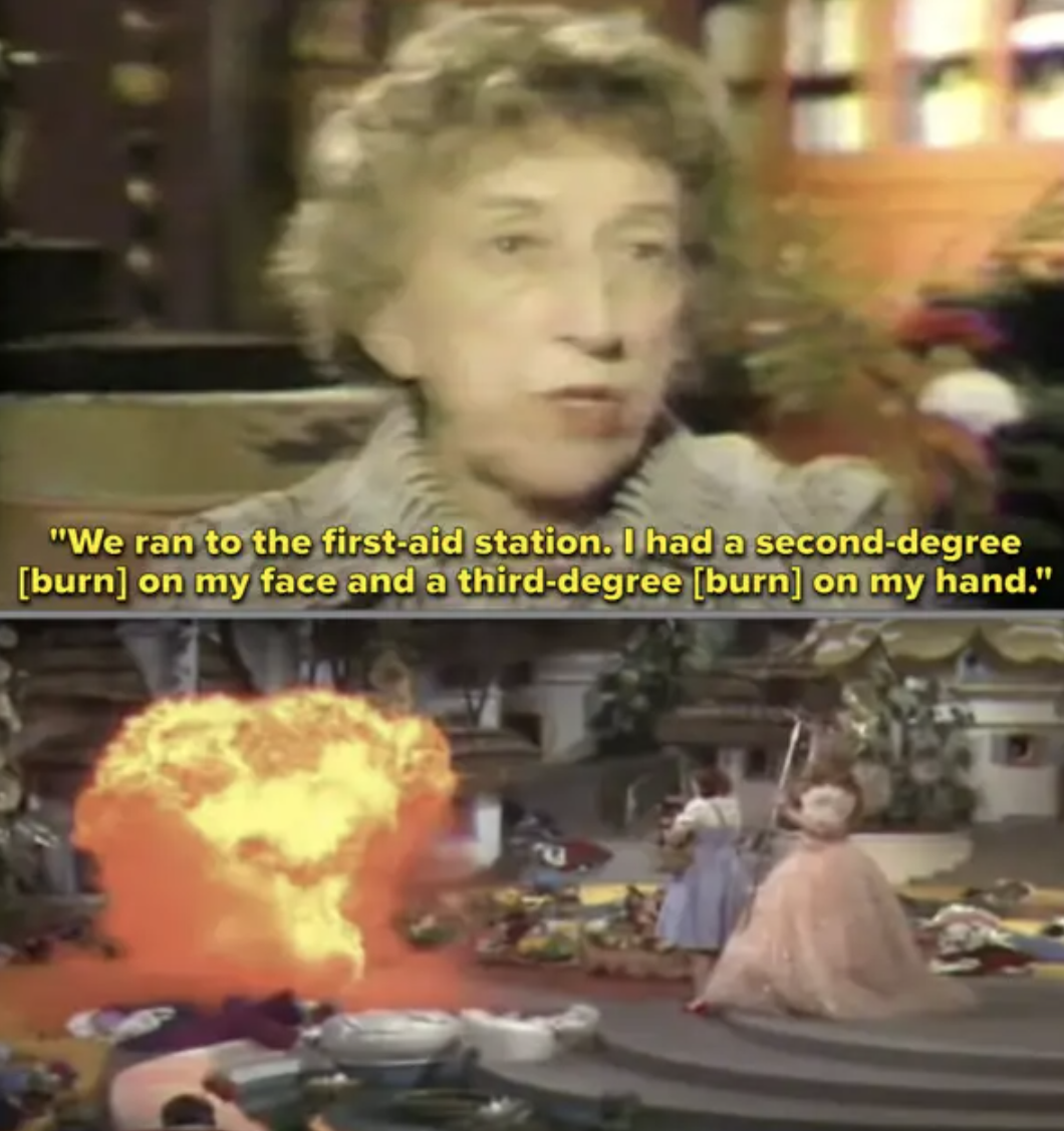 Margaret Hamilton describes the burns she received while filming The Wizard of Oz