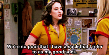 Max says &quot;we&#x27;re so poor that I have a sock that I refer to as my good sock&quot; on 2 Broke Girls