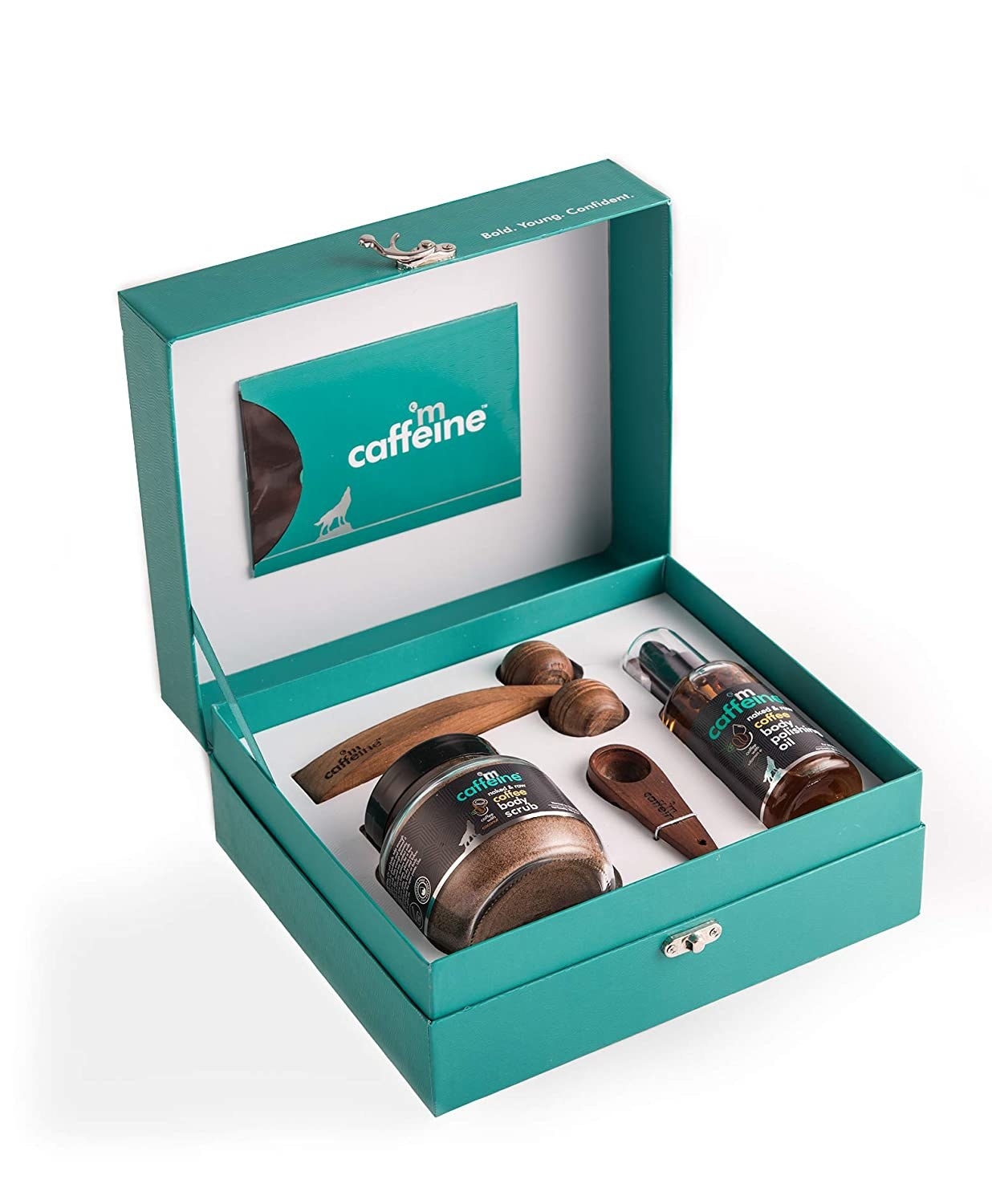 A blue coffee gift set