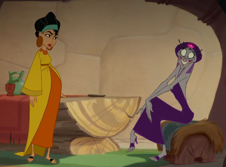 Chicha holds off Yzma so Pacha can help Kuzco escape