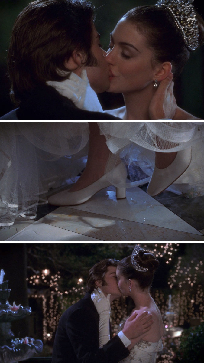 Michael and Mia kissing