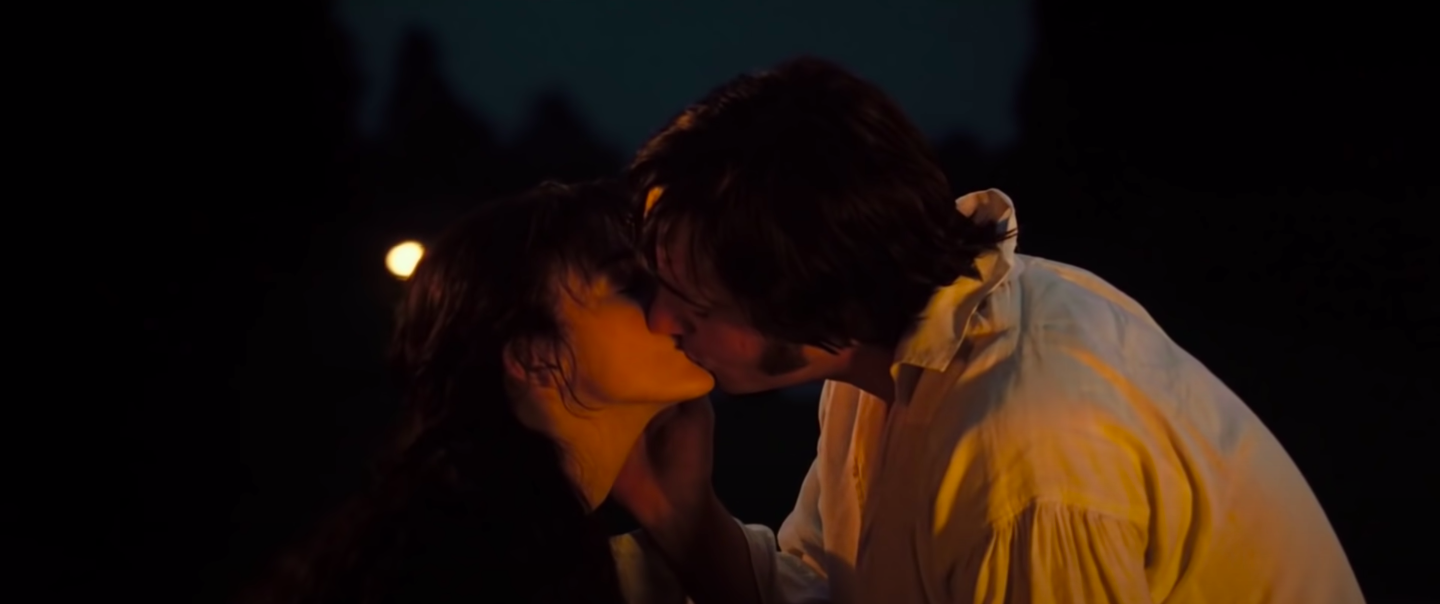 Elizabeth and Darcy kissing