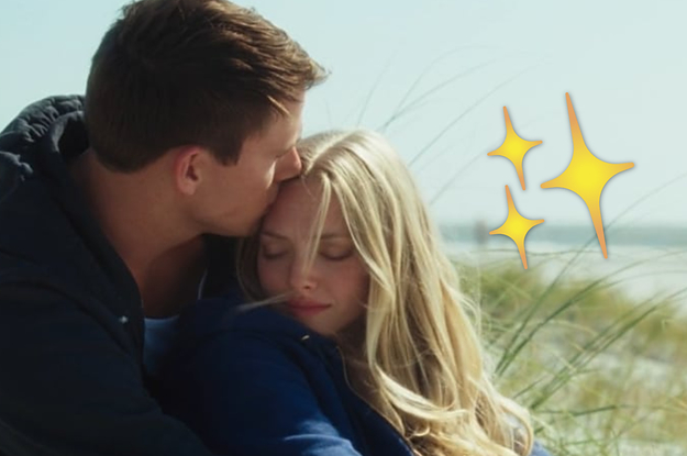 the couple from dear john sitting on the beach