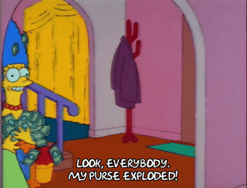 marge simpson saying her purse exploded