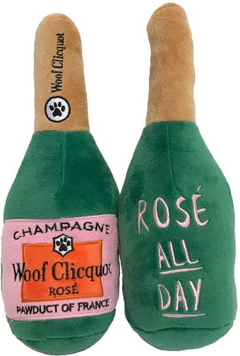 the front of the bottle and the back which says rose all day
