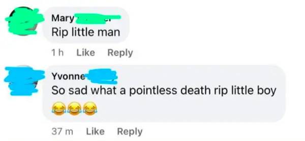 old person using the laughing crying emoji instead of a crying emoji when talking about a death