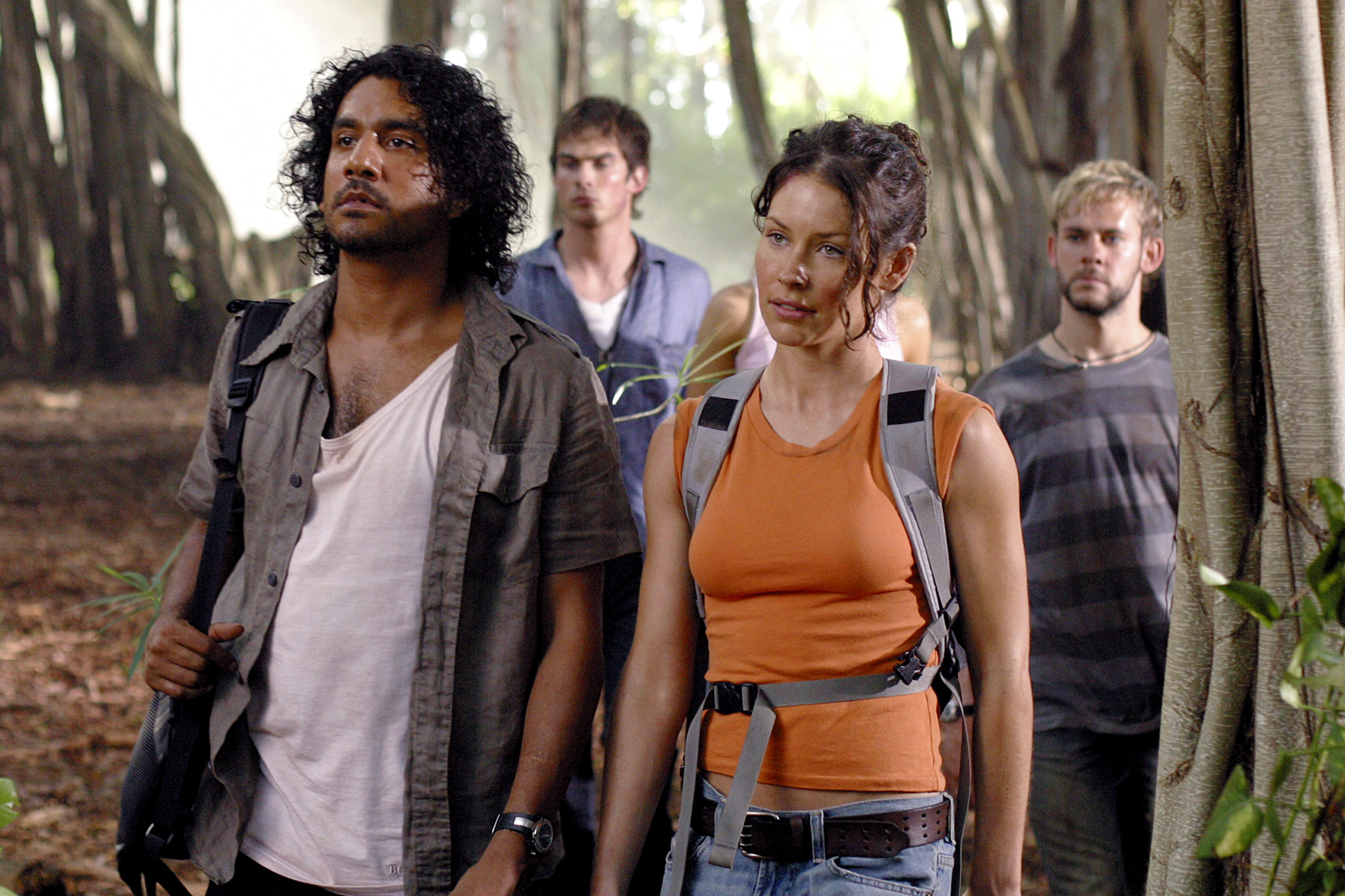 Kate, Sayid, Charlie, and Boone on Lost