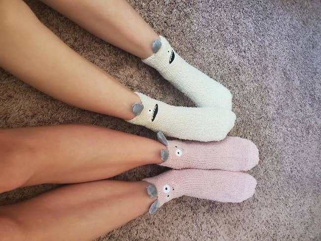 The critter designed cozy socks