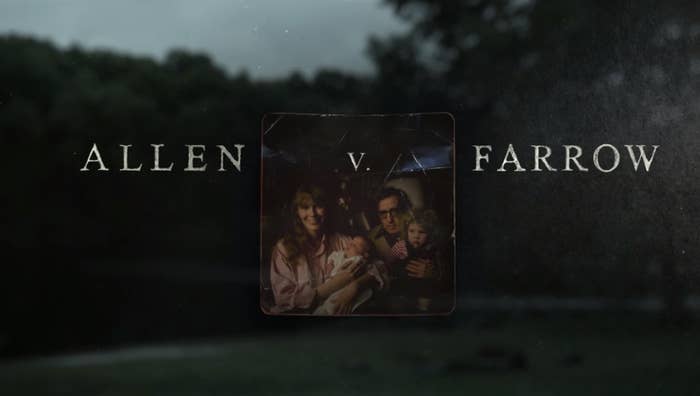 Title card for Allen v. Farrow