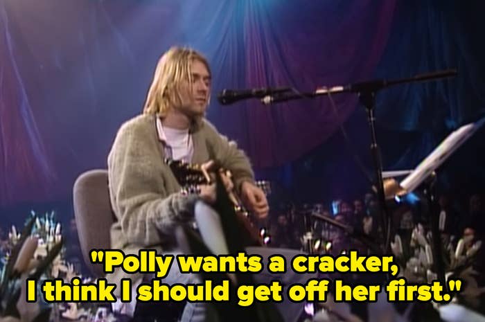 Lyrics: &quot;Polly wants a cracker, I think I should get off her first&quot;