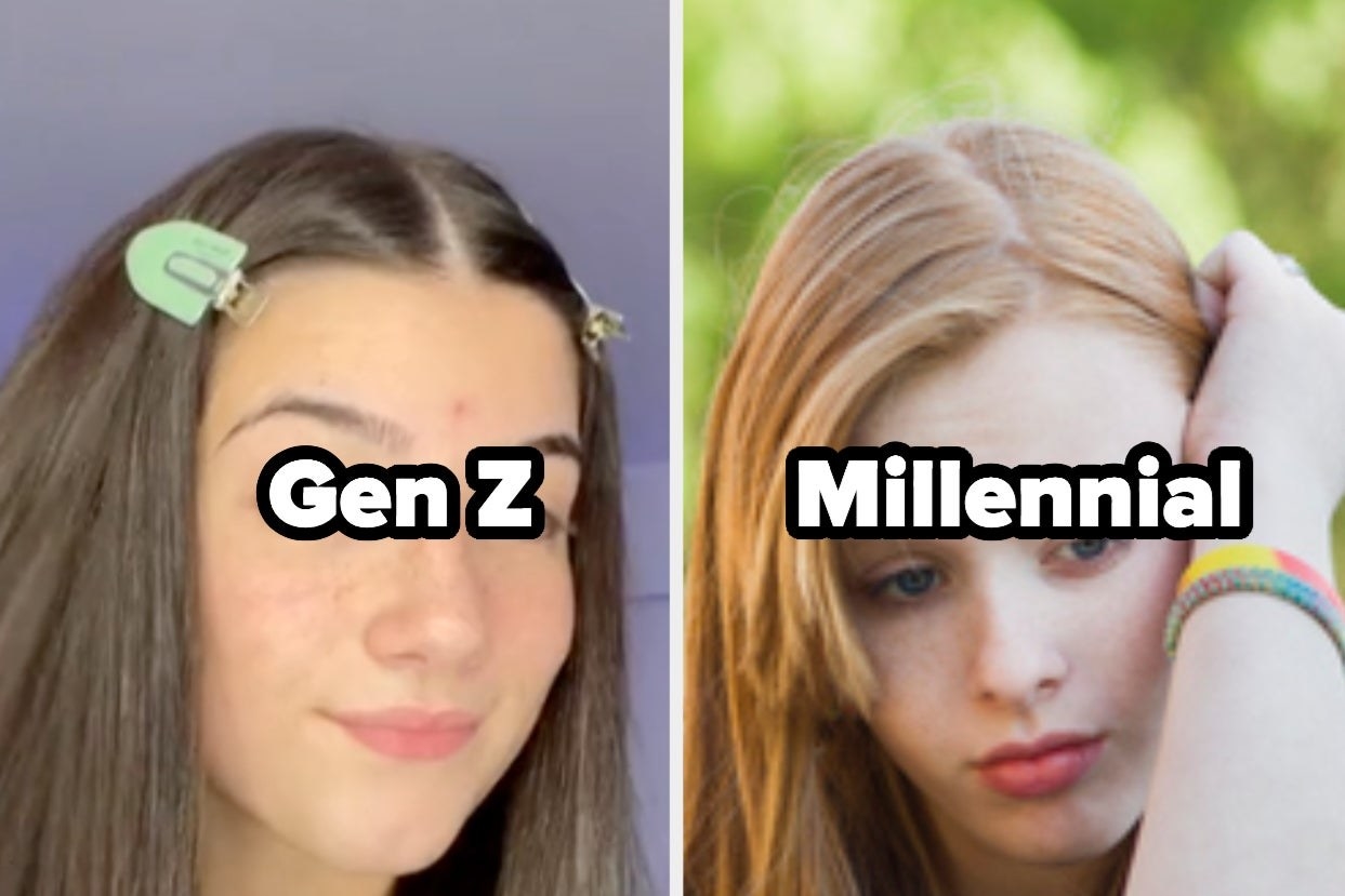 Middle part with the words &quot;Gen Z&quot; and side part with the words &quot;Millennial&quot; 
