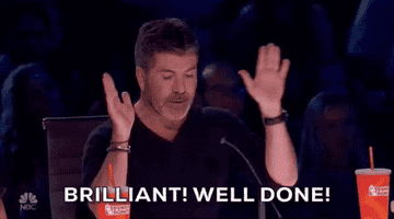Simon Cowell on America&#x27;s Got Talent saying &quot;Brilliant! Well done!&quot;