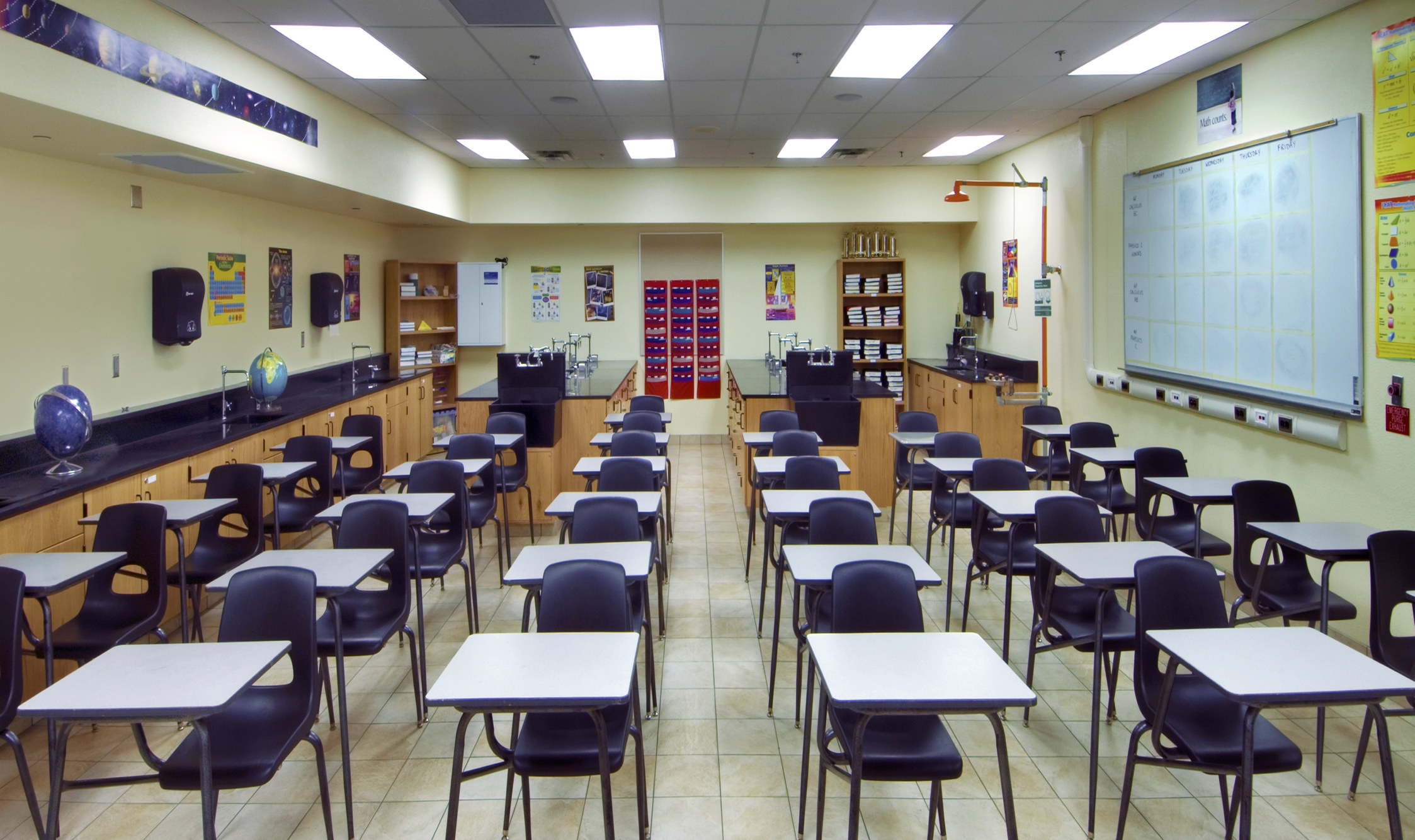 An empty classroom