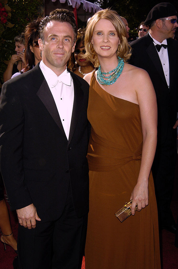 Cynthia Nixon and David Eigenberg on the red carpet of  The 56th Annual Primetime Emmy Awards