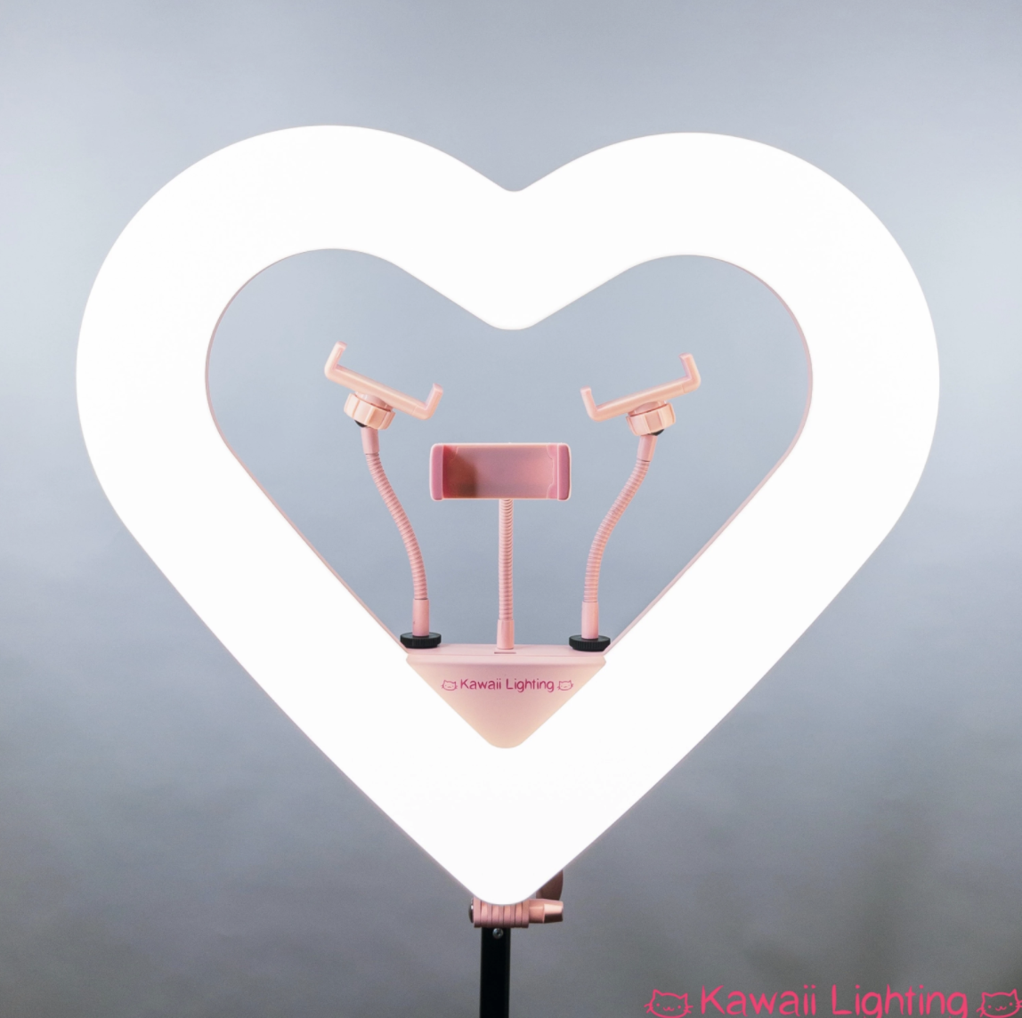 heart ring light with phone holder