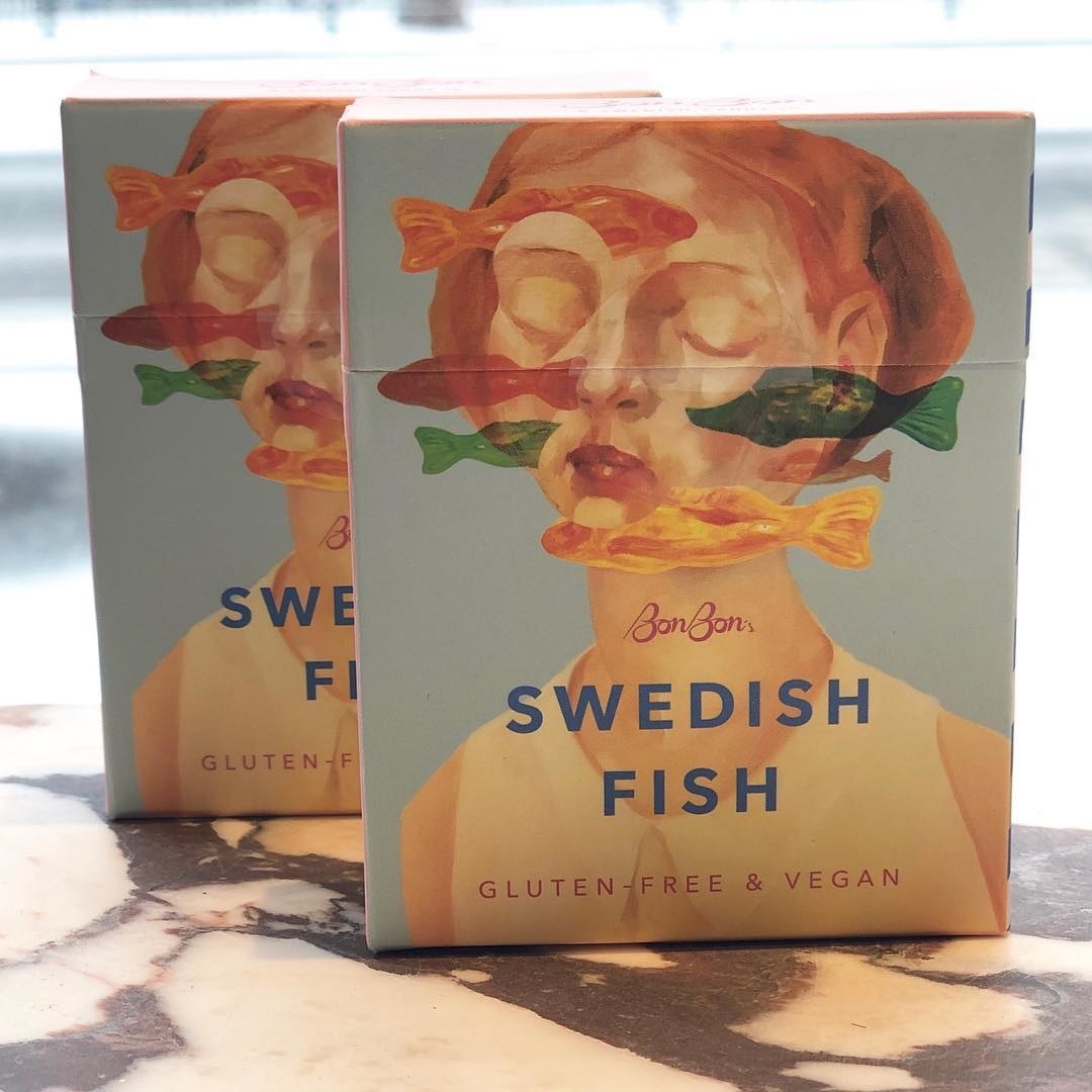 the Swedish Fish candy box