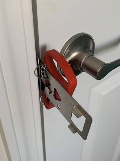 a reviewer photo of the lock on a door