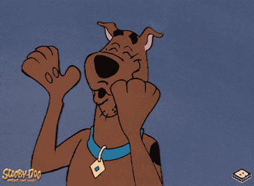 Gif of Scooby Doo giving air kisses