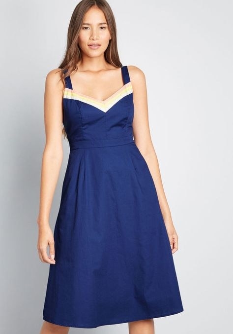 The blue summer dress