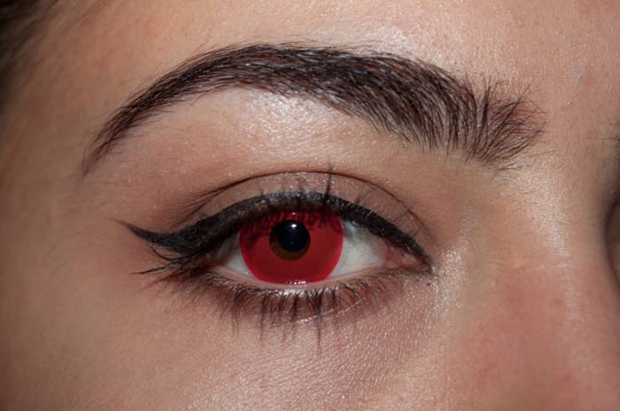 Eye with red iris