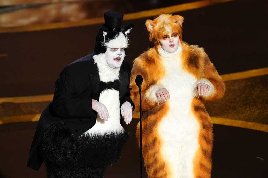 Two presenters were dressed up as Cats