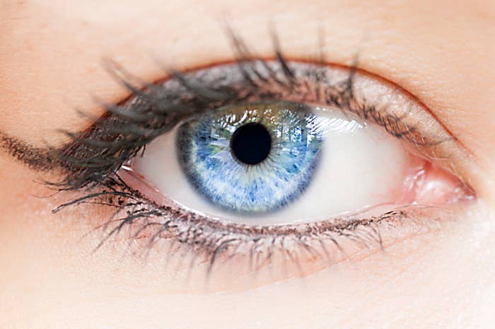 Eye with blue iris 