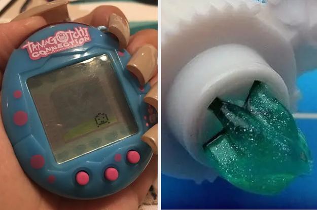 tamagotchi and star-shaped toothpaste